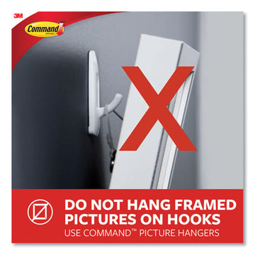 Command™ Broom Gripper, 3.12w X 1.85d X 3.34h, White-gray, 2 Grippers-4 Strips freeshipping - TVN Wholesale